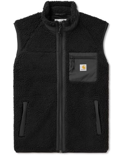 Carhartt Prentis Logo-appliquéd Nylon-trimmed Fleece Gilet - Black
