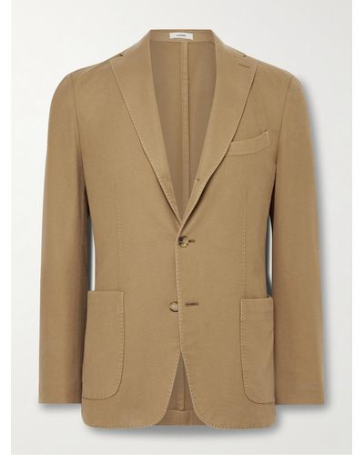 Boglioli Unstructured Garment-dyed Wool Blazer - Natural