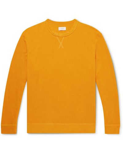 Altea Jens Cotton-terry Sweatshirt - Orange