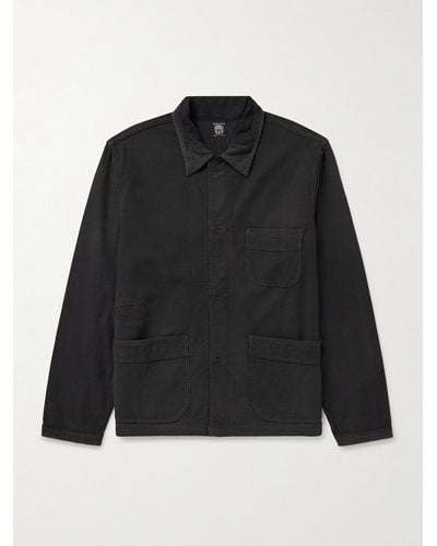 RRL Mickey Distressed Cotton Jacket - Black