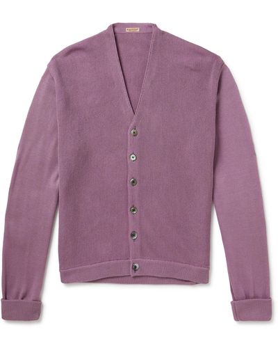 Kapital Intarsia-knit Cardigan - Purple