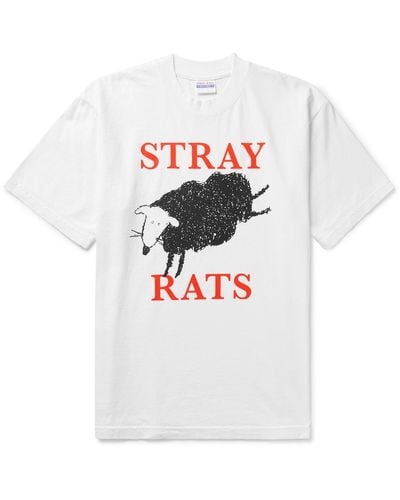 Stray Rats Logo-print Cotton-jersey T-shirt - White