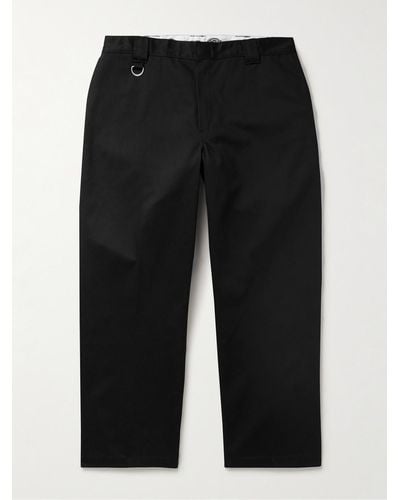Neighborhood Dickies® Wide-leg Logo-appliquéd Twill Trousers - Black