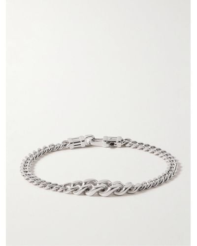 Tom Wood Dean Recycled Rhodium-plated Chain Bracelet - Natural