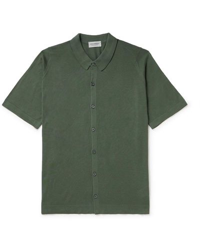 John Smedley Folke Sea Island Cotton Shirt - Green
