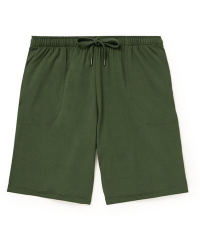 Derek Rose Basel Stretch-modal Jersey Drawstring Shorts - Green