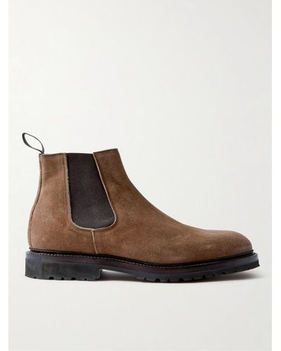 George Cleverley Jason Ii Suede Chelsea Boots - Brown