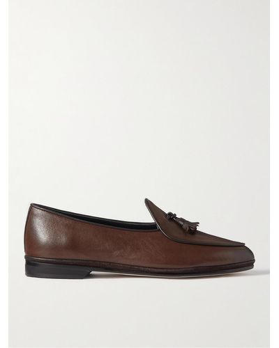 Rubinacci Marphy Tasselled Leather Loafers - Brown