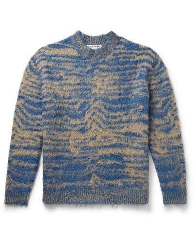 Acne Studios Kameo Relaxed-fit Wool-blend Sweater - Blue