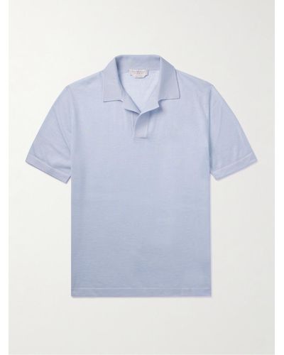 Gabriela Hearst Stendhal Cashmere Polo Shirt - Blue