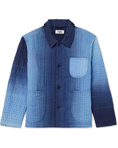 YMC Quilted Ombré Cotton Chore Jacket - Blue