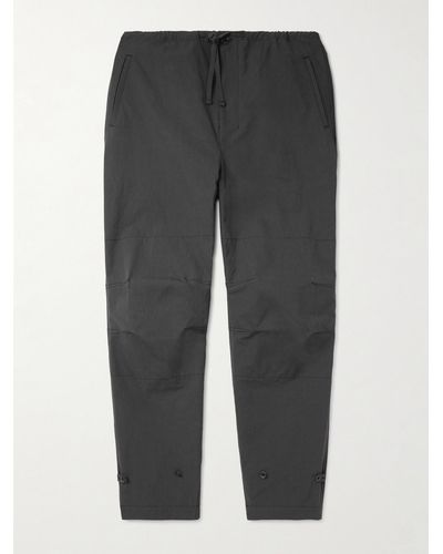 Lemaire Maxi Military Tapered Garment-dyed Cotton Pants - Grey