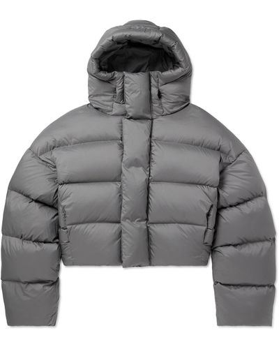 Entire studios Mml Quilted Shell Hooded Down Jacket - Gray