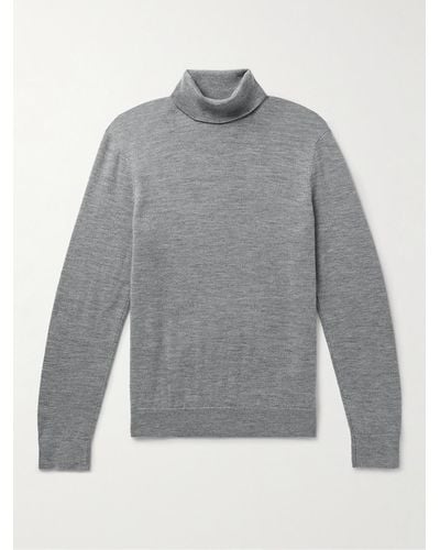Club Monaco Slim-fit Merino Wool Rollneck Sweater - Grey