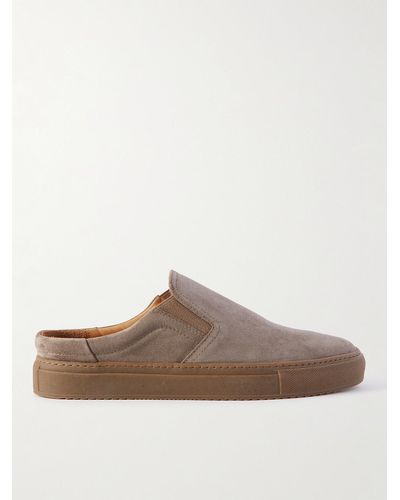 MR P. Larry Suede Backless Slip-on Sneakers - Brown