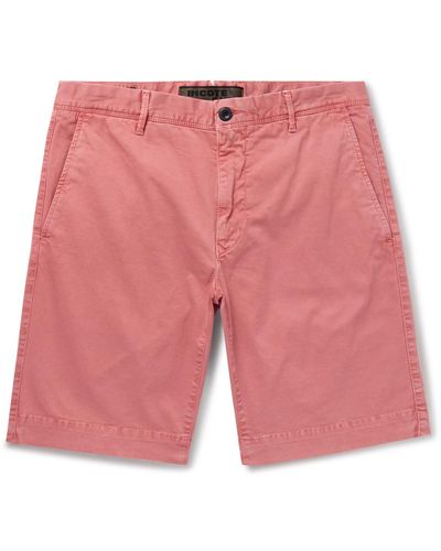 Incotex Slim-fit Cotton-twill Bermuda Shorts - Pink
