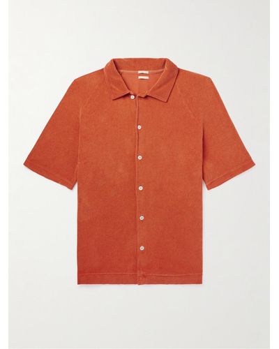 Massimo Alba Cotton-blend Terry Shirt - Orange