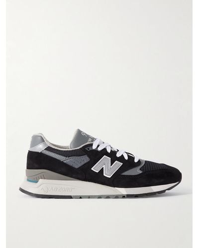 New Balance 998 Core Rubber-trimmed Leather - Black
