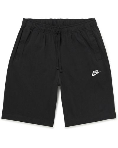 Nike Sportswear Club Cotton-jersey Drawstring Shorts - Black
