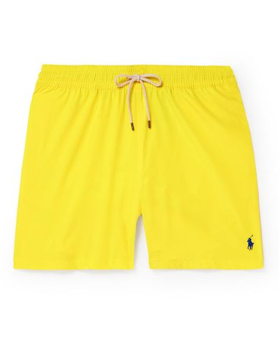 Polo Ralph Lauren Traveler Straight-leg Mid-length Swim Shorts - Yellow