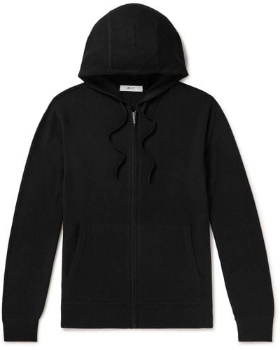 MR P. Wool And Cashmere-blend Zip-up Hoodie - Black