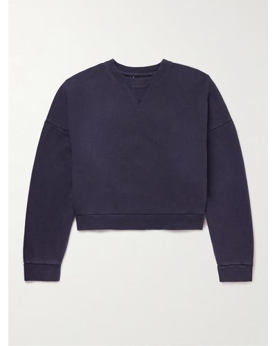 Entire studios Sweatshirt aus enzymgewaschenen Baumwoll-Jersey - Blau