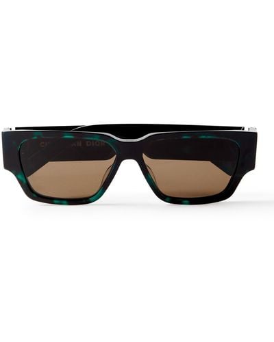 Dior Cd Diamond S5i D-frame Tortoiseshell Acetate And Silver-tone Sunglasses - Black