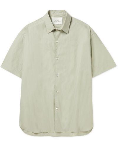 Studio Nicholson Sorono Oversized Cotton-poplin Shirt - Green
