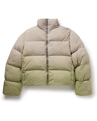 Rick Owens Moncler Cyclopic Quilted Padded Ombré Shell Down Jacket - Natural