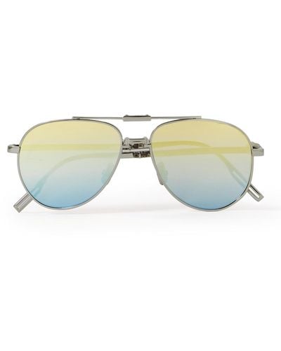 Dior Dior90 A1u Aviator-style Silver-tone Sunglasses - Metallic