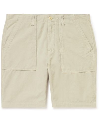 Outerknown Seventyseven Straight-leg Organic Cotton-corduroy Shorts - Natural