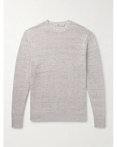 Inis Meáin Pullover in lino - Bianco