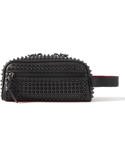 Christian Louboutin Blaster Studded Leather Wash Bag - Black
