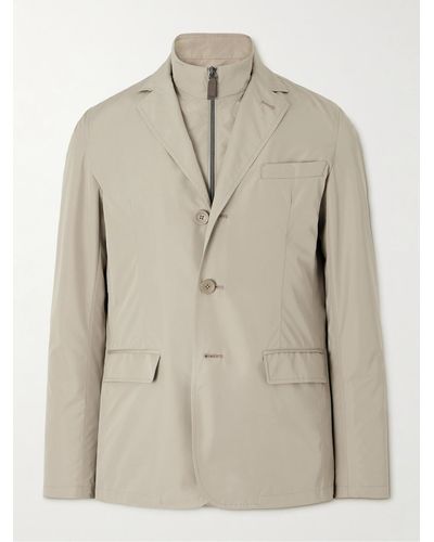 Herno Byron Convertible Shell Blazer - Natural