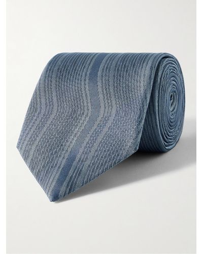 MR P. 8cm Silk-jacquard Tie - Blue