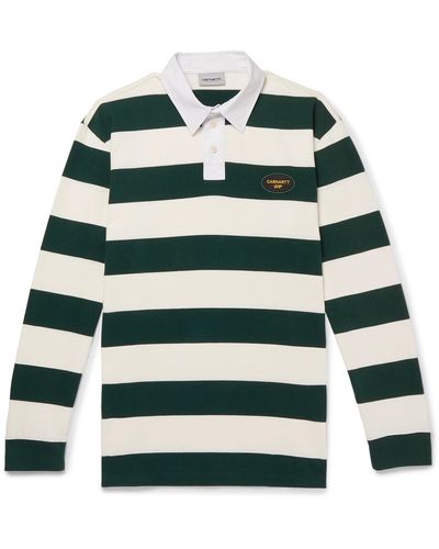 Carhartt Striped Polo Shirt - Green