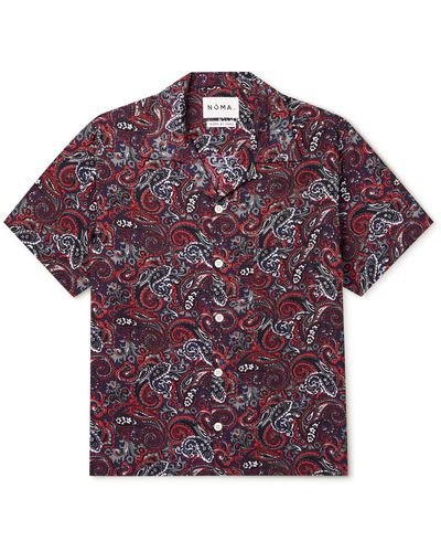 Noma T.D Camp-collar Paisley-print Rexcell® Shirt - Purple