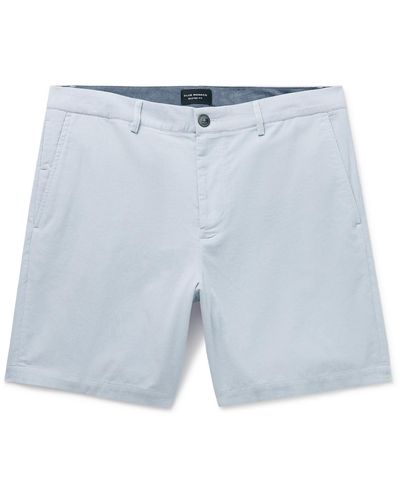 Club Monaco Baxter Straight-leg Cotton-corduroy Shorts - Blue