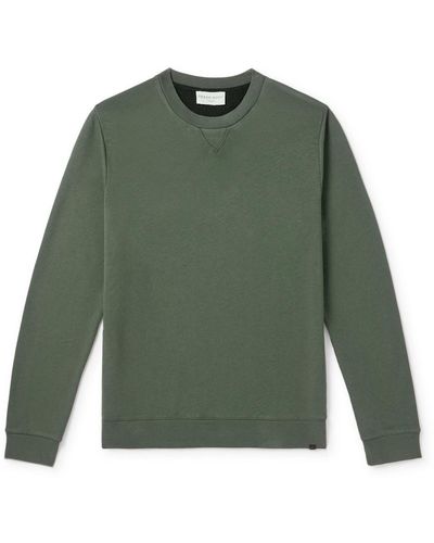 Derek Rose Quinn 1 Cotton And Modal-blend Jersey Sweatshirt - Green