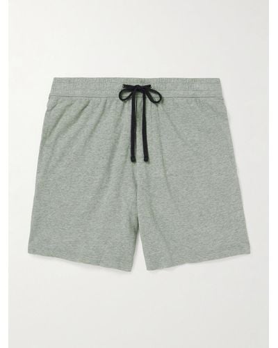 James Perse Garment-dyed Cotton-jersey Drawstring Shorts - Grey