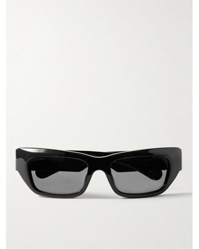 Gucci Occhiali da sole in acetato con montatura cat-eye - Nero