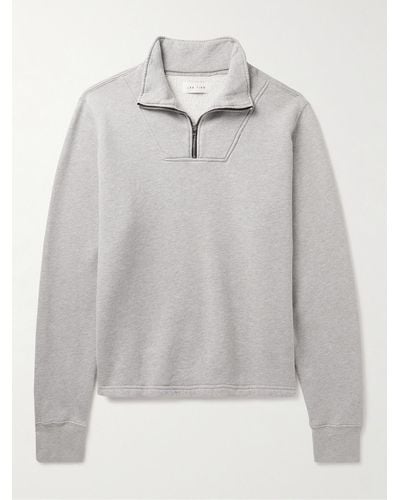 Les Tien Yacht Cotton-jersey Half-zip Sweatshirt - Grey