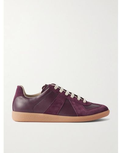 Maison Margiela Replica Sneakers aus Leder und Veloursleder - Lila