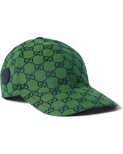 Gucci GG Multicolor Canvas Baseball Hat - Green
