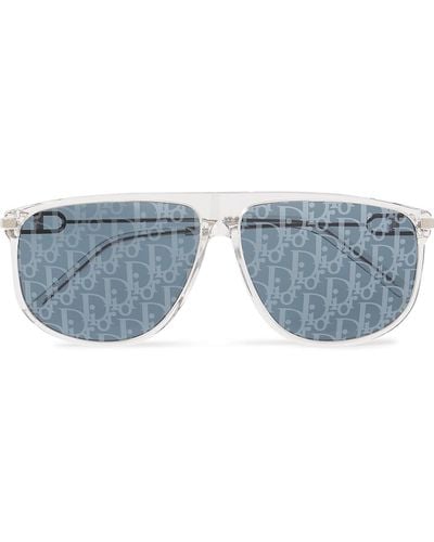 Dior Cd Link S2u D-frame Acetate And Silver-tone Mirrored Sunglasses - Blue