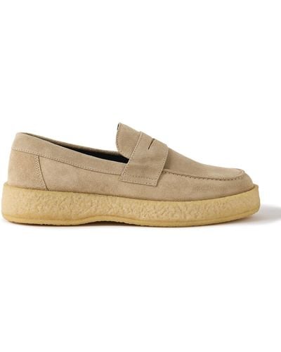 VINNY'S Creeper Suede Penny Loafer - Natural