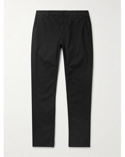 Nudie Jeans Easy Alvin schmal geschnittene Hose aus einer Biobaumwollmischung - Schwarz