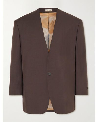 Fear Of God Eternal Oversized Mohair And Wool-blend Blazer - Brown