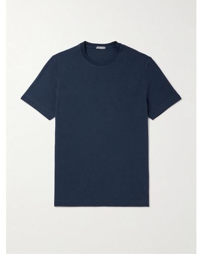 Incotex Zanone Slim-fit Icecotton-jersey T-shirt - Blue