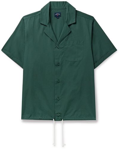 Noah Camp-collar Cotton-poplin Shirt - Green